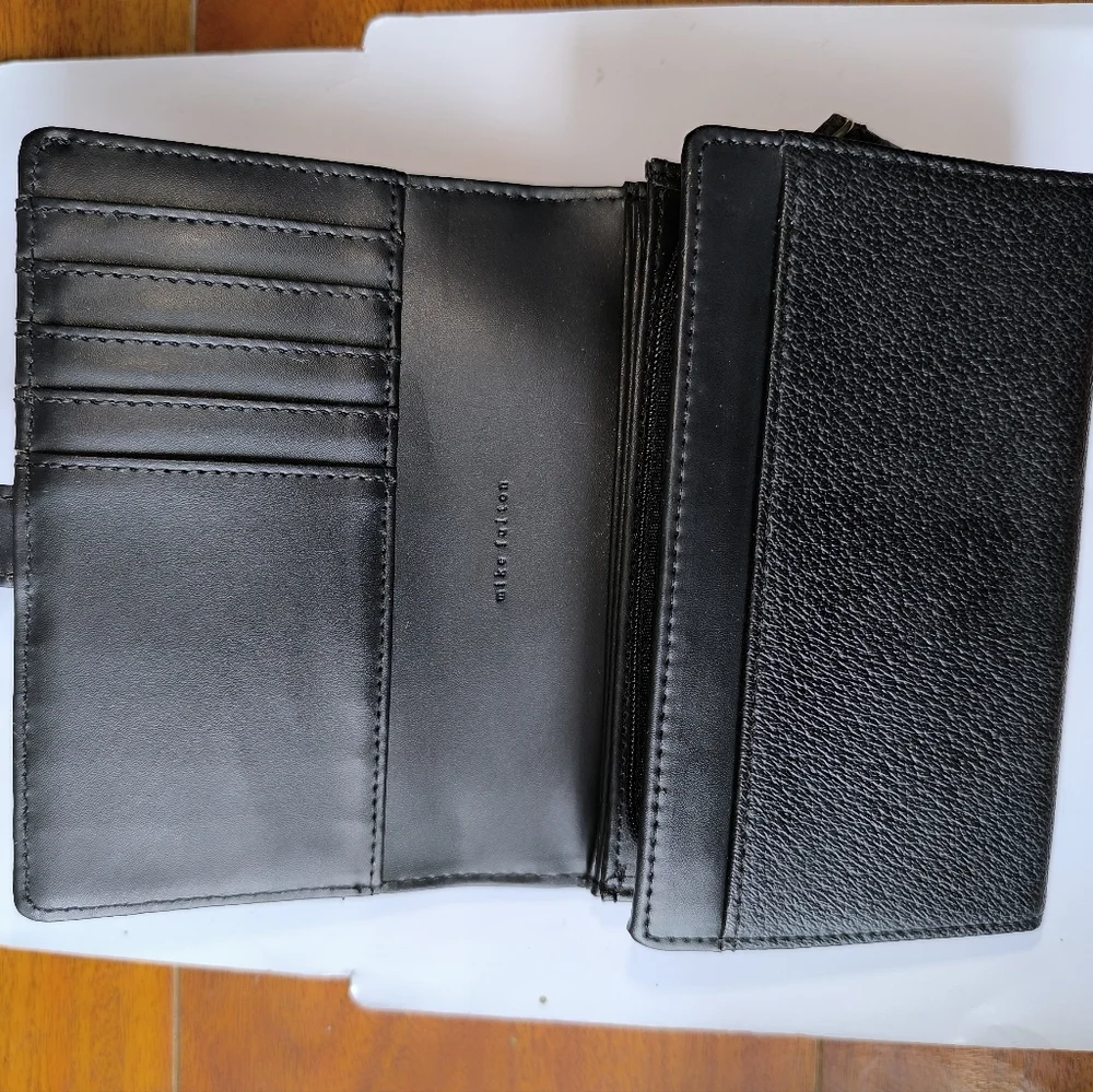 Mike Fulton Black Leather Milti-functional Wallet